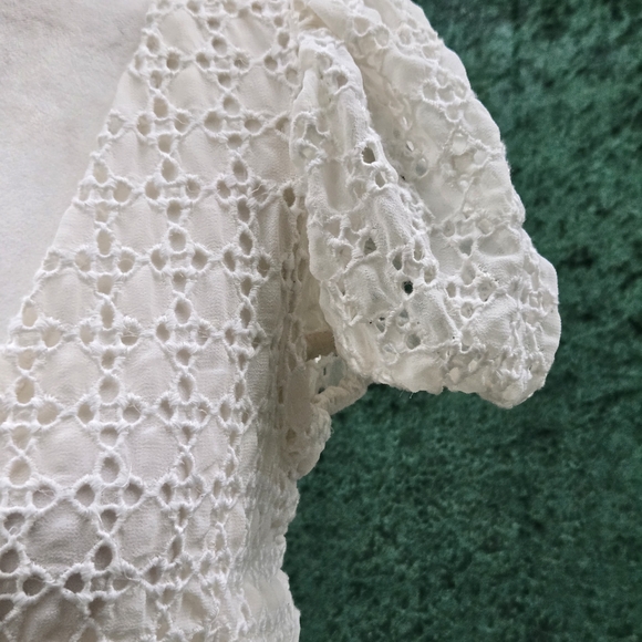 Bardot White Mini Dress with Ruffle Hem - Picture 11 of 14